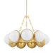 Corbett Lighting - 340-34-VPB - Nine Light Chandelier - Althea - Vintage Polished Brass