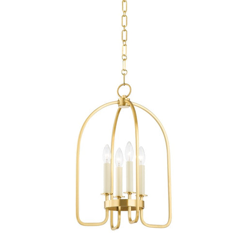 Hudson Valley - 6314-AGB - Four Light Lantern - Oakville - Aged Brass