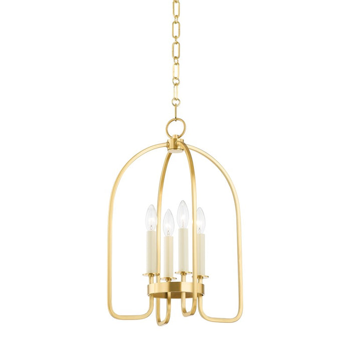 Hudson Valley - 6314-AGB - Four Light Lantern - Oakville - Aged Brass