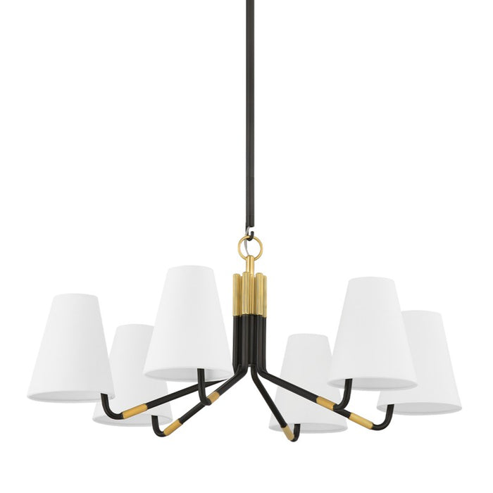 Hudson Valley - 6632-AGB/DB - Six Light Chandelier - Stanwyck - Aged Brass/Distressed Bronze