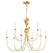 Maxim - 2889GL - Nine Light Chandelier - Paloma - Gold Leaf