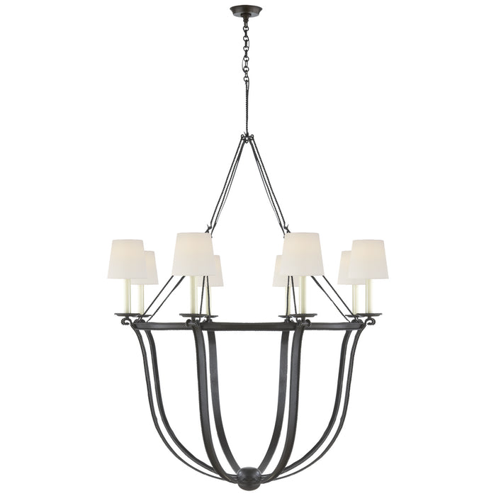 Visual Comfort Signature - CHC 1577AI-L - Eight Light Chandelier - Lancaster - Aged Iron