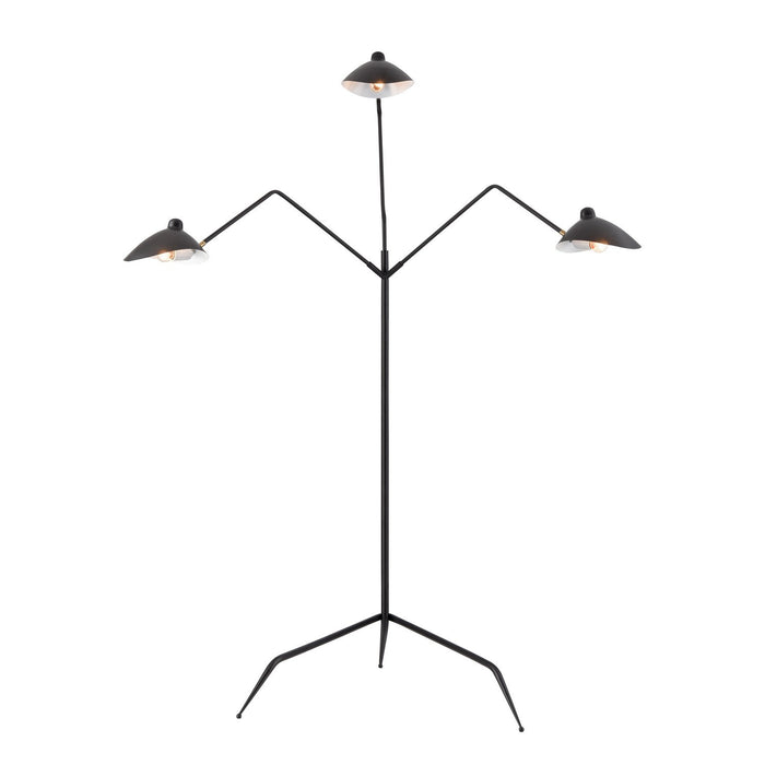 ELK Home - H0019-11103 - Three Light Floor Lamp - Risley - Matte Black