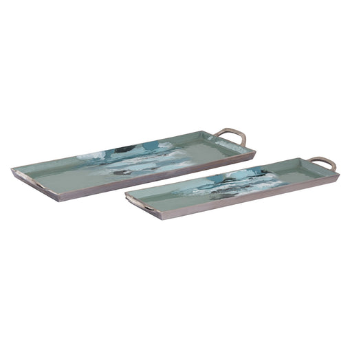 ELK Home - S0807-11355/S2 - Tray - Set of 2 - Spindrift - Seafoam Green Enamel