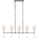 Visual Comfort Signature - SK 5055BZ-L - Five Light Linear Chandelier - Camille - Bronze