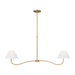 Visual Comfort Studio - CC1712BBS - Two Light Linear Chandelier - Laguna - Burnished Brass