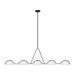 Visual Comfort Studio - KC1125MBK - Five Light Linear Chandelier - Nido - Midnight Black