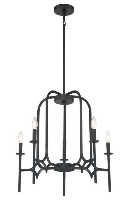 Minka-Lavery - 5035-66A - Five Light Chandelier - Muncie - Coal