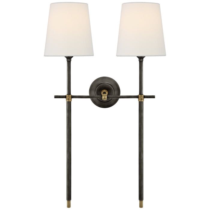 Visual Comfort Signature - TOB 2025BZ/HAB-L - Two Light Wall Sconce - Bryant - Bronze and Hand-Rubbed Antique Brass