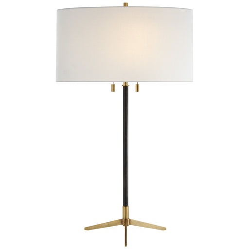 Visual Comfort Signature - TOB 3194BZ/HAB-L - Two Light Table Lamp - Caron - Bronze with Antique Brass