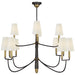 Visual Comfort Signature - TOB 5017BZ/HAB-L - 12 Light Chandelier - Farlane - Bronze with Antique Brass