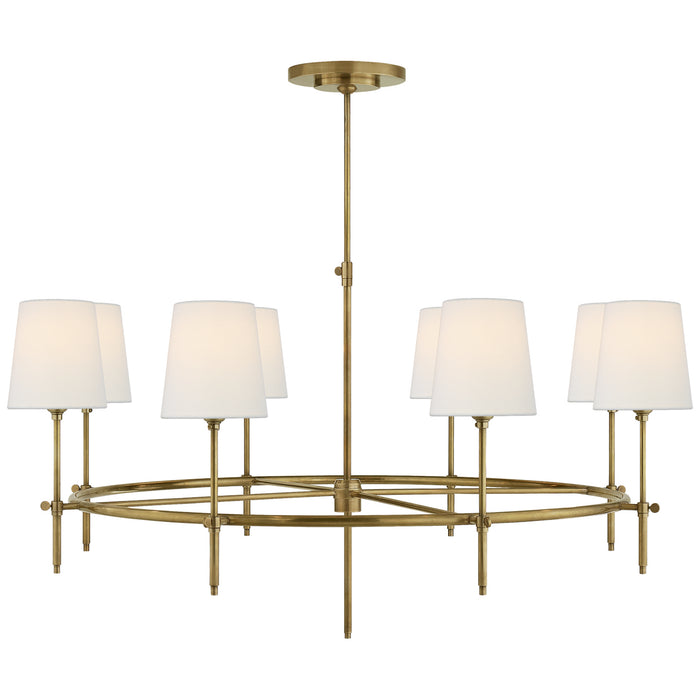 Visual Comfort Signature - TOB 5024HAB-L - Eight Light Chandelier - Bryant - Hand-Rubbed Antique Brass