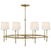 Visual Comfort Signature - TOB 5024HAB-L - Eight Light Chandelier - Bryant - Hand-Rubbed Antique Brass