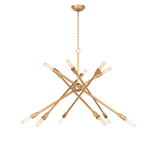 Regina Andrew - 16-1425NB - 12 Light Chandelier - Cobra - Natural Brass