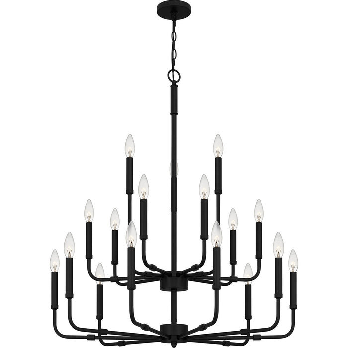 Quoizel - ABR5132MBK - 18 Light Chandelier - Abner - Matte Black