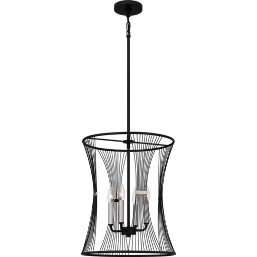 Quoizel - LEI2816MBK - Four Light Pendant - Leiland - Matte Black