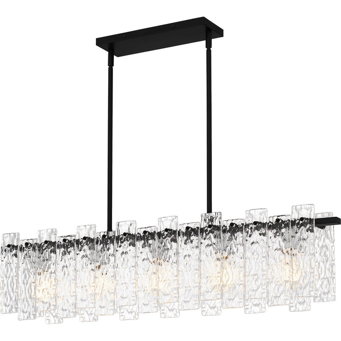 Quoizel - PCCAS539MBK - Five Light Linear Chandelier - Caspian - Matte Black