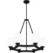 Quoizel - PNG5028MBK - Six Light Chandelier - Penning - Matte Black