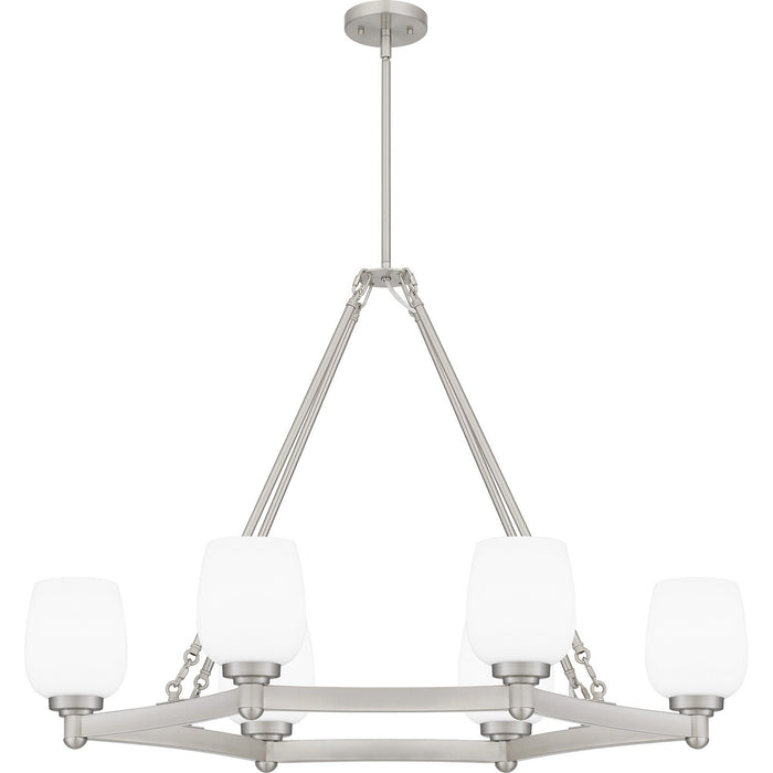 Quoizel - PNG638BN - Six Light Linear Chandelier - Penning - Brushed Nickel