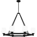 Quoizel - PNG638MBK - Six Light Linear Chandelier - Penning - Matte Black