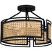 Quoizel - PYA1714MBK - Three Light Semi Flush Mount - Priya - Matte Black