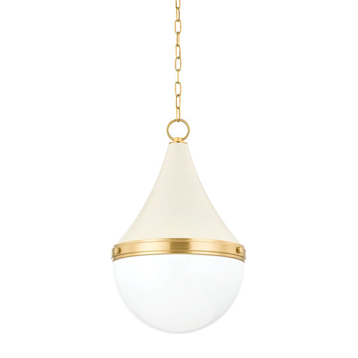 Mitzi - H787701L-AGB/SCR - One Light Pendant - Ciara - Aged Brass/Soft Cream