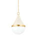 Mitzi - H787701L-AGB/SCR - One Light Pendant - Ciara - Aged Brass/Soft Cream