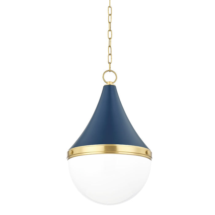 Mitzi - H787701L-AGB/SNY - One Light Pendant - Ciara - Aged Brass/Soft Navy
