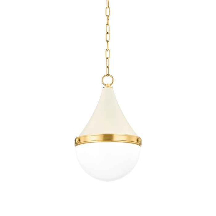 Mitzi - H787701S-AGB/SCR - One Light Pendant - Ciara - Aged Brass/Soft Cream