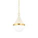 Mitzi - H787701S-AGB/SCR - One Light Pendant - Ciara - Aged Brass/Soft Cream