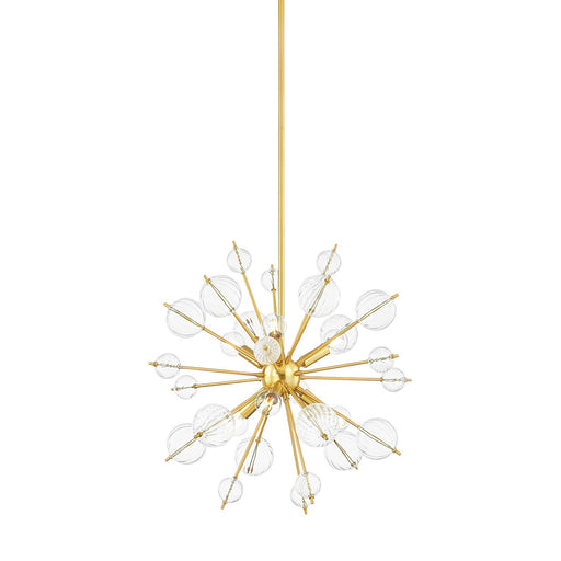 Mitzi - H794806-AGB - Six Light Chandelier - Linnea - Aged Brass