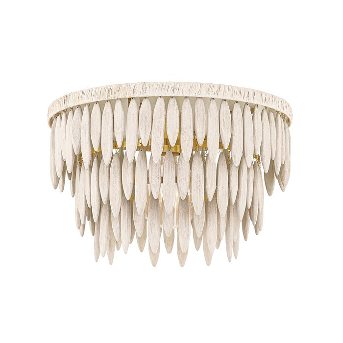 Mitzi - H805501-AGB/TCR - One Light Semi Flush Mount - Tiffany - Aged Brass/Textured Cream