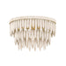Mitzi - H805501-AGB/TCR - One Light Semi Flush Mount - Tiffany - Aged Brass/Textured Cream