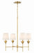 Crystorama - 534-GA - Four Light Chandelier - Broche - Antique Gold