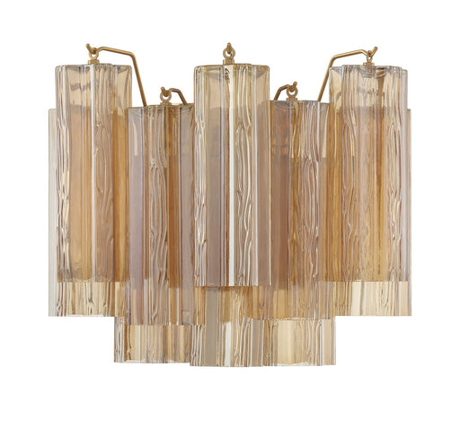 Crystorama - ADD-302-AG-AM - Two Light Wall Sconce - Addis - Aged Brass
