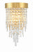 Crystorama - WIN-212-GA-CL-MWP - Two Light Wall Sconce - Winfield - Antique Gold