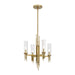 Alora - CH335418VBCR - Four Light Chandelier - Torres - Ribbed Glass/Vintage Brass