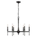 Golden - 3509-6 BLK - Six Light Chandelier - Landon - Matte Black