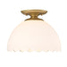 Golden - 6954-SF BCB-OP - One Light Semi-Flush Mount - Dorinda - Brushed Champagne Bronze