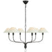 Visual Comfort Signature - AL 5006BZ/CHC-L - LED Chandelier - Griffin - Bronze and Chocolate Leather