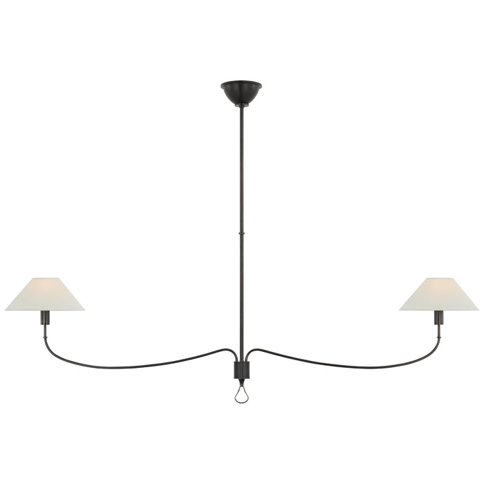 Visual Comfort Signature - AL 5010BZ/CHC-L - LED Chandelier - Griffin - Bronze and Chocolate Leather