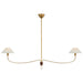 Visual Comfort Signature - AL 5010HAB/SDL-L - LED Chandelier - Griffin - Hand-Rubbed Antique Brass and Saddle Leather