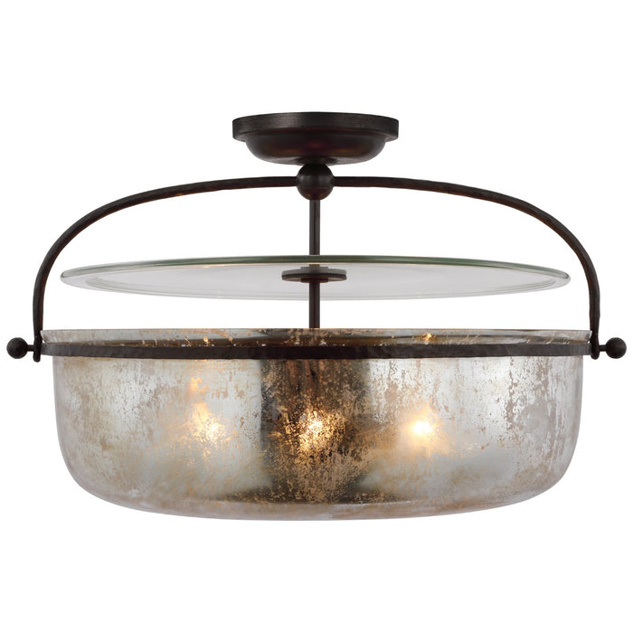 Visual Comfort Signature - CHC 4272AI-MG - LED Semi-Flush Mount - Lorford - Aged Iron