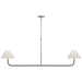Visual Comfort Signature - CHC 5087PN/BRT-L - LED Linear Chandelier - Basden - Polished Nickel and Black Rattan