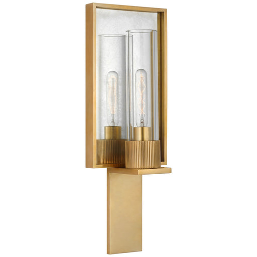 Visual Comfort Signature - RB 2005AB/AM-CG - LED Wall Sconce - Beza - Antique Brass and Antique Mirror