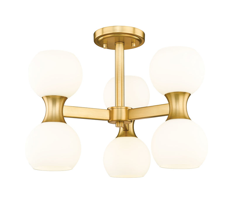 Z-Lite - 494-6SF-MB - Six Light Semi Flush Mount - Artemis - Matte ...