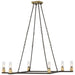 Visual Comfort Signature - RB 5008WI/AB-CG - LED Chandelier - Beza - Warm Iron and Antique Brass