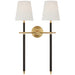 Visual Comfort Signature - TOB 2584HAB/CHC-L - LED Wall Sconce - Bryant Wrapped - Hand-Rubbed Antique Brass and Chocolate Leather