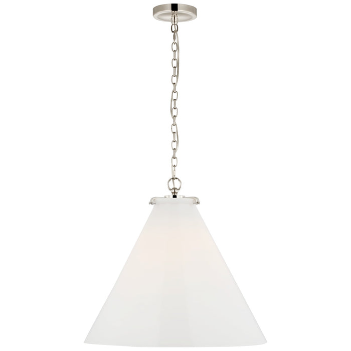 Visual Comfort Signature - TOB 5227PN/G6-WG - LED Pendant - Katie Conical - Polished Nickel