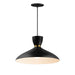 Maxim - 11304BKSBR - One Light Pendant - Carillon - Black / Satin Brass